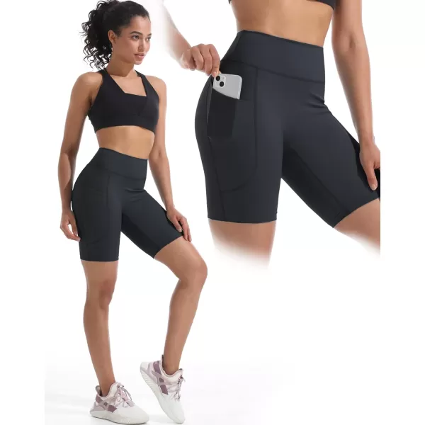 NELEUS Women's High Waist Yoga Shorts Tummy Control Workout Running Compression Shorts with Pocket
