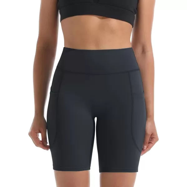 NELEUS Women's High Waist Yoga Shorts Tummy Control Workout Running Compression Shorts with Pocket