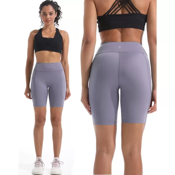 NELEUS Women's High Waist Yoga Shorts Tummy Control Workout Running Compression Shorts with Pocket