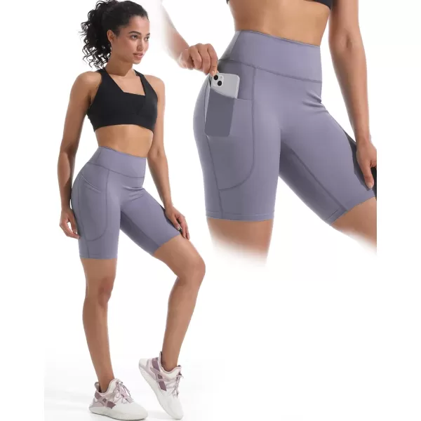 NELEUS Women's High Waist Yoga Shorts Tummy Control Workout Running Compression Shorts with Pocket