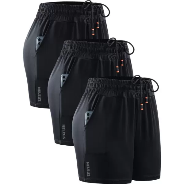 NELEUS Women's Lightweight Running Shorts Workout Athletic Short for Yoga with Pocket