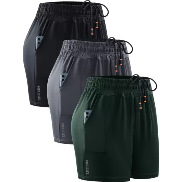 NELEUS Women's Lightweight Running Shorts Workout Athletic Short for Yoga with Pocket