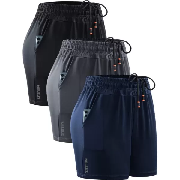 NELEUS Women's Lightweight Running Shorts Workout Athletic Short for Yoga with Pocket