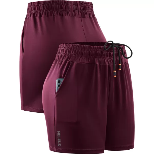 NELEUS Women's Lightweight Running Shorts Workout Athletic Short for Yoga with Pocket