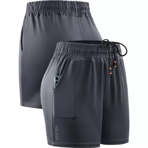 NELEUS Women's Lightweight Running Shorts Workout Athletic Short for Yoga with Pocket