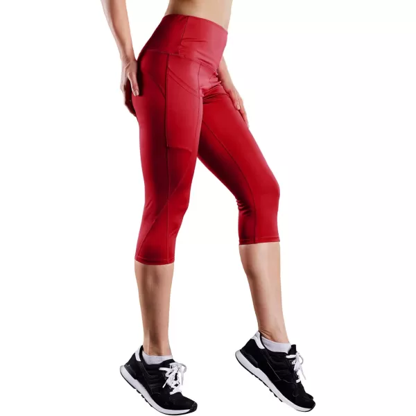 NELEUS Women's Tummy Control High Waist Capri Running Leggings Yoga Pants with Pocket