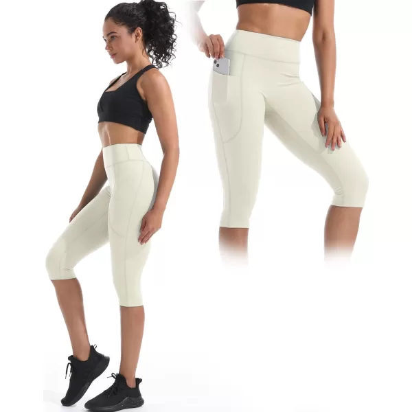 NELEUS Women's Tummy Control High Waist Capri Running Leggings Yoga Pants with Pocket