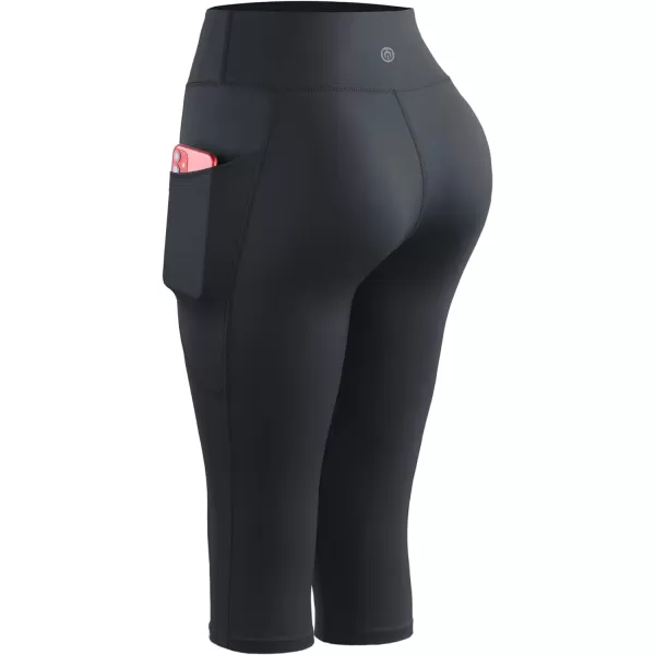 NELEUS Women's Tummy Control High Waist Capri Running Leggings Yoga Pants with Pocket