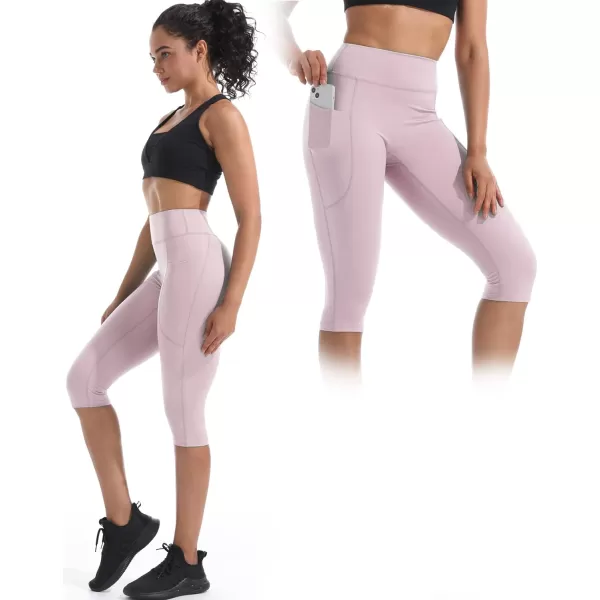 NELEUS Women's Tummy Control High Waist Capri Running Leggings Yoga Pants with Pocket
