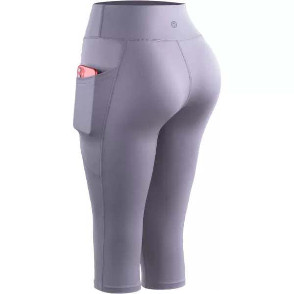 NELEUS Women's Tummy Control High Waist Capri Running Leggings Yoga Pants with Pocket