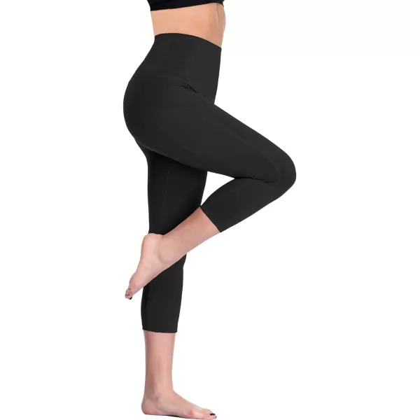 NELEUS Women's Tummy Control High Waist Capri Running Leggings Yoga Pants with Pocket