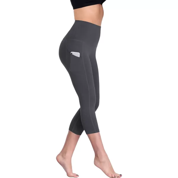 NELEUS Women's Tummy Control High Waist Capri Running Leggings Yoga Pants with Pocket