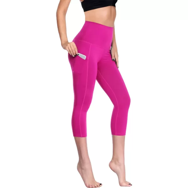 NELEUS Women's Tummy Control High Waist Capri Running Leggings Yoga Pants with Pocket