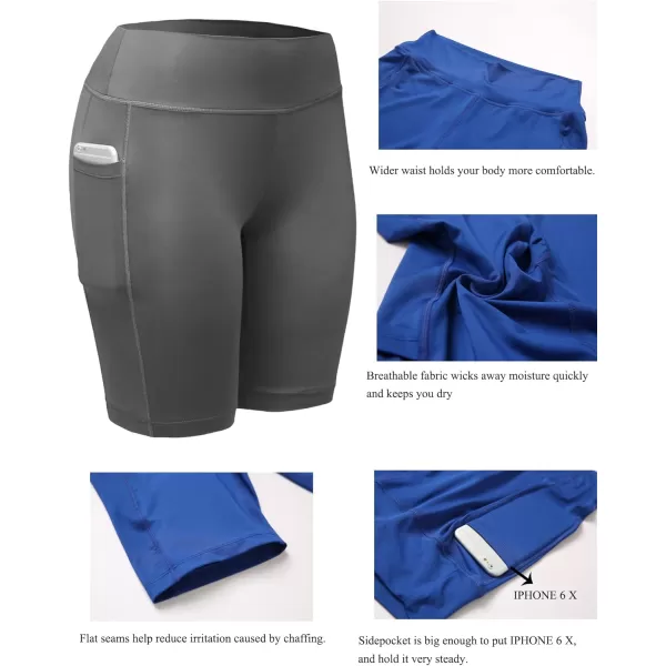 NELEUS Women's Workout Compression Yoga Shorts with Pocket