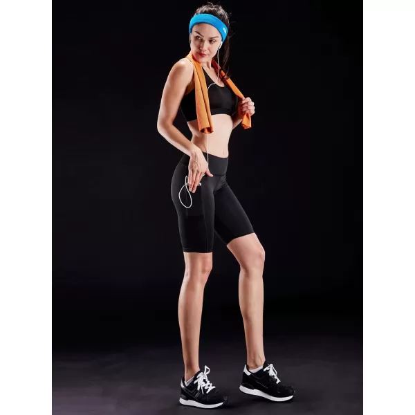 NELEUS Women's Workout Compression Yoga Shorts with Pocket
