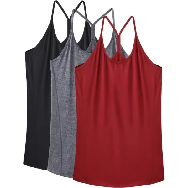 8057 Black/Grey/Red,3 Pack