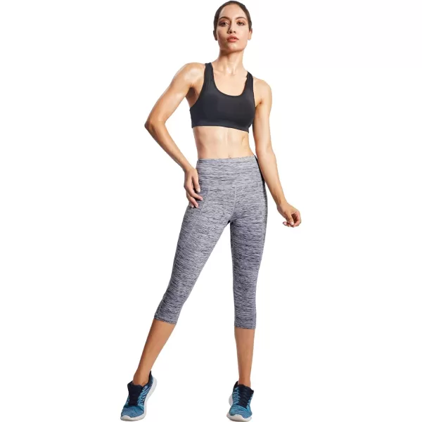 NELEUS Women's Yoga Running Capris Tummy Control High Waist Workout Pants