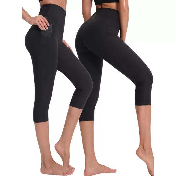 NELEUS Women's Yoga Running Capris Tummy Control High Waist Workout Pants