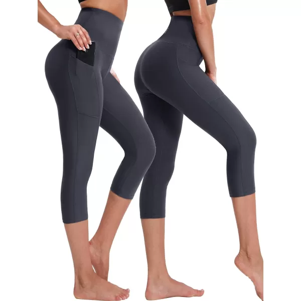 NELEUS Women's Yoga Running Capris Tummy Control High Waist Workout Pants