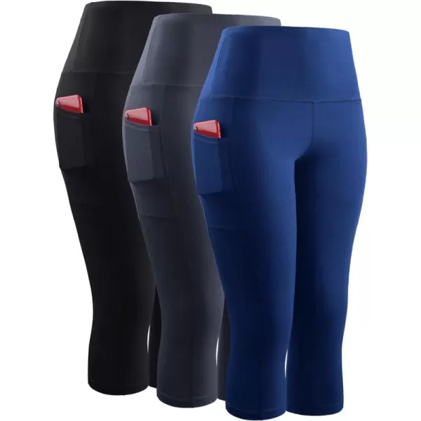 NELEUS Women's Yoga Running Capris Tummy Control High Waist Workout Pants