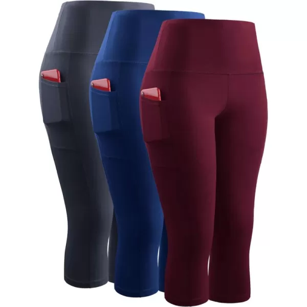 NELEUS Women's Yoga Running Capris Tummy Control High Waist Workout Pants