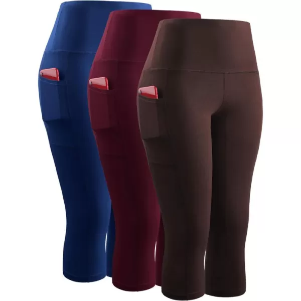 NELEUS Women's Yoga Running Capris Tummy Control High Waist Workout Pants
