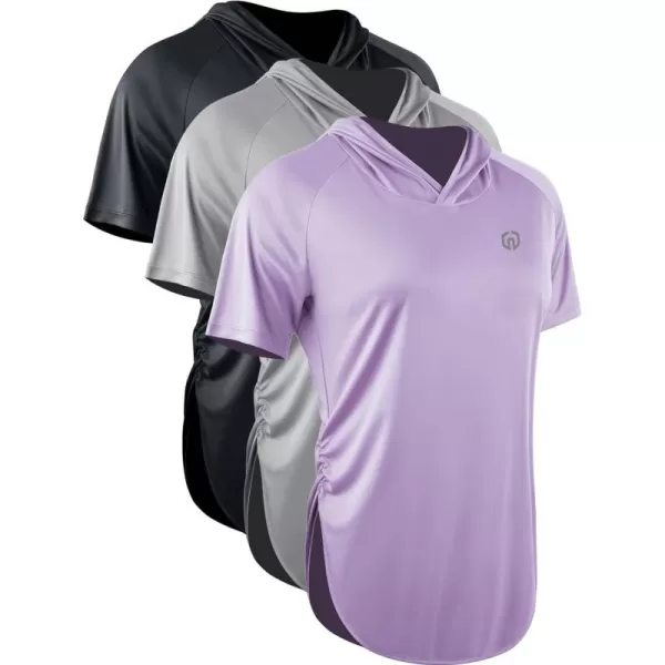 NELEUS Women's Yoga Top Quick Dry Athletic Running Workout Shirts with Hoods