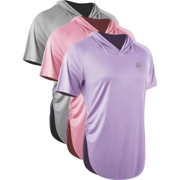 NELEUS Women's Yoga Top Quick Dry Athletic Running Workout Shirts with Hoods
