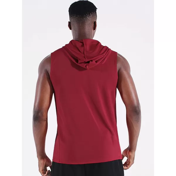 Neleus Men's Running Tank Tops 3 Pack Sleeveless Workout Athletic Shirts with Hoods