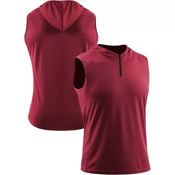 Neleus Men's Running Tank Tops 3 Pack Sleeveless Workout Athletic Shirts with Hoods
