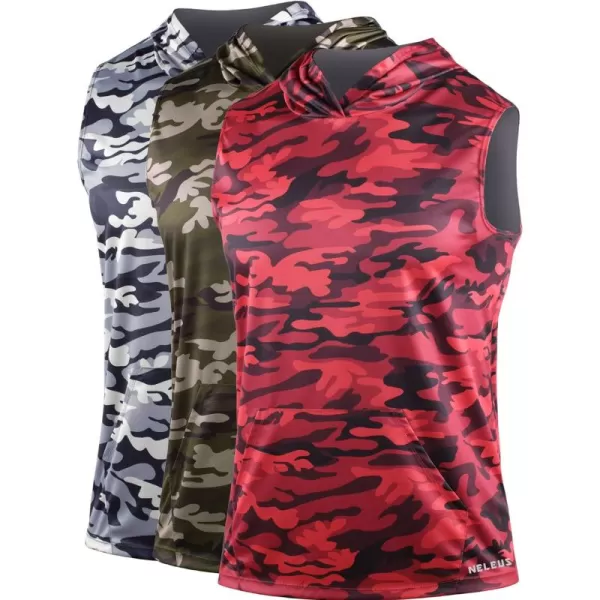 5121 Red/Grey/Olive Green, 3 Pack