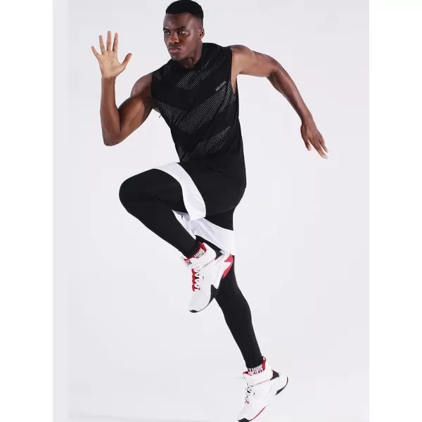 Neleus Men's Workout Tank Tops 3 Pack Sleeveless Running Shirts with Hoodie