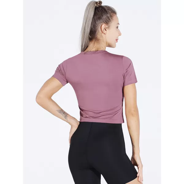 Neleus Women's Running Crop Tank Tops Dry Fit Workout Athletic Shirts Pack of 3