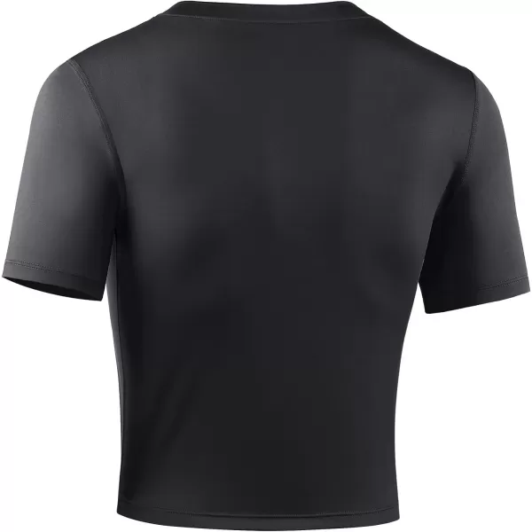 Neleus Women's Running Crop Tank Tops Dry Fit Workout Athletic Shirts Pack of 3