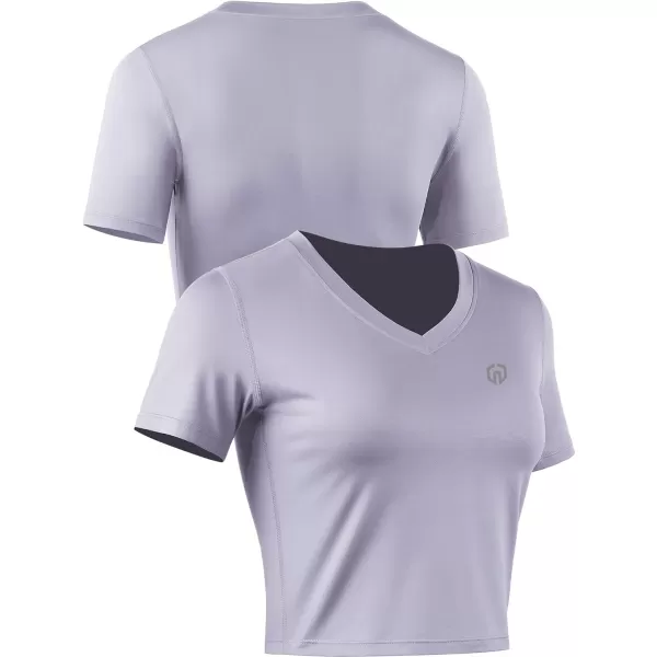 Neleus Women's Running Crop Tank Tops Dry Fit Workout Athletic Shirts Pack of 3