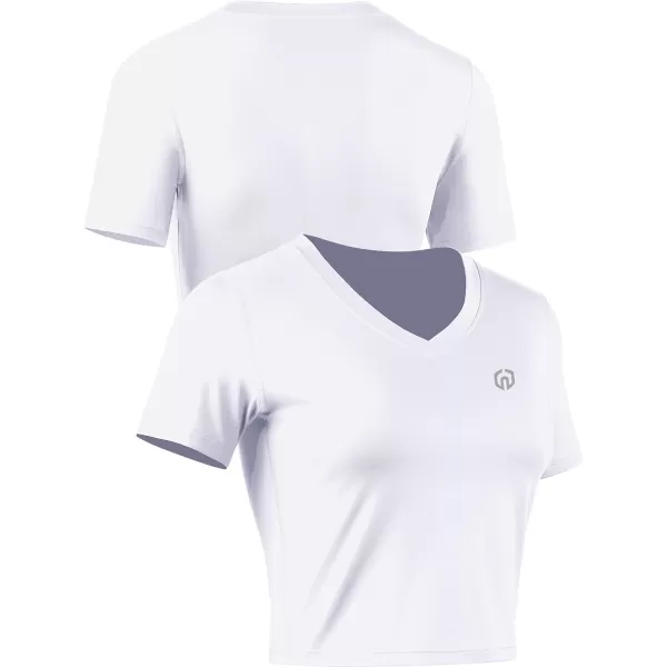 Neleus Women's Running Crop Tank Tops Dry Fit Workout Athletic Shirts Pack of 3