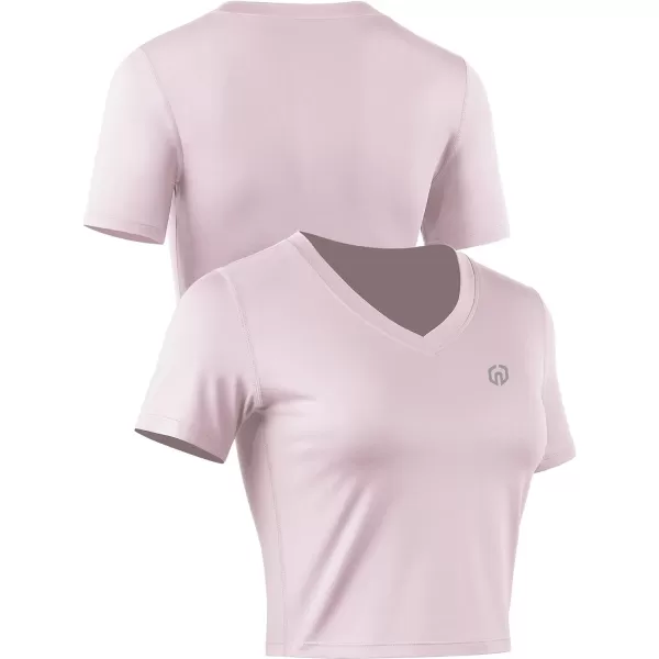Neleus Women's Running Crop Tank Tops Dry Fit Workout Athletic Shirts Pack of 3