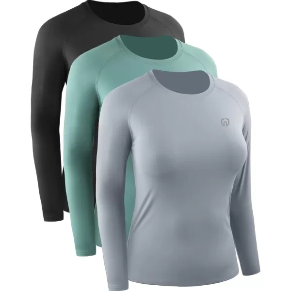 8024 Black/Grayish Blue/Blackish Green,3 Pack