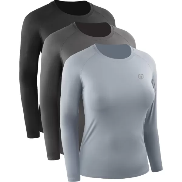 8024 Black/Grey/Grayish Blue,3 Pack