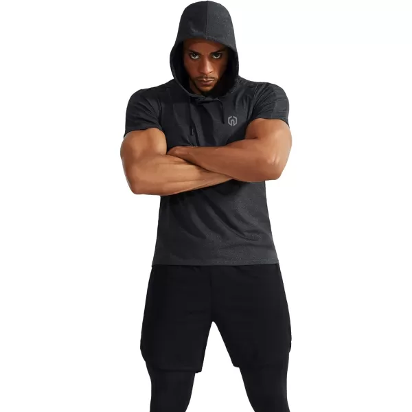 NELEUS Men's Dry Fit Performance Athletic Shirt with Hoods)