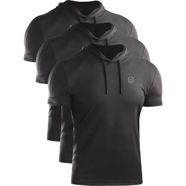 NELEUS Men's Dry Fit Performance Athletic Shirt with Hoods)