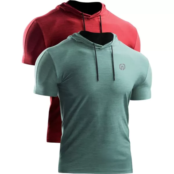 NELEUS Men's Dry Fit Performance Athletic Shirt with Hoods