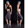 imageNELEUS Womens Tummy Control High Waist Capri Running Leggings Yoga Pants with Pocket9027 BlackGrey 2 Pack