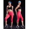 imageNELEUS Womens Tummy Control High Waist Capri Running Leggings Yoga Pants with Pocket9027 BurgundyBlueRose Red 3 Pack