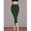 imageNELEUS Womens Tummy Control High Waist Capri Running Leggings Yoga Pants with PocketZ109 BlackGreyDark Green 3 Pack