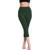 imageNELEUS Womens Tummy Control High Waist Capri Running Leggings Yoga Pants with PocketZ109 BlackGreyDark Green 3 Pack