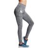 imageNELEUS Womens Yoga Pant Tummy Control High Waist Running Leggings with Pocket9033 Yoga Pant 3 Pack Black grey navy Blue