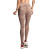 imageNELEUS Womens Yoga Pant Tummy Control High Waist Running Leggings with Pocket9033 Yoga Pant 3 Pack Red grey brown