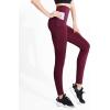 imageNELEUS Womens Yoga Pant Tummy Control High Waist Running Leggings with Pocket9048 3 Pack blackGreyRed