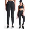 imageNELEUS Womens Yoga Pant Tummy Control High Waist Running Leggings with Pocket9124 BlackGreyLight Green 3 Pack